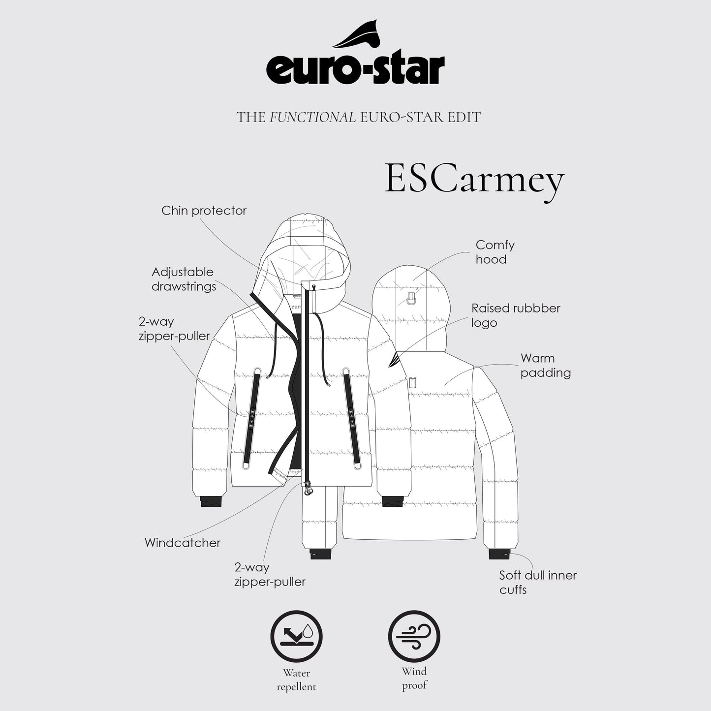 CHAQUETA EUROSTAR ES CARMEY NEGRA MUJER