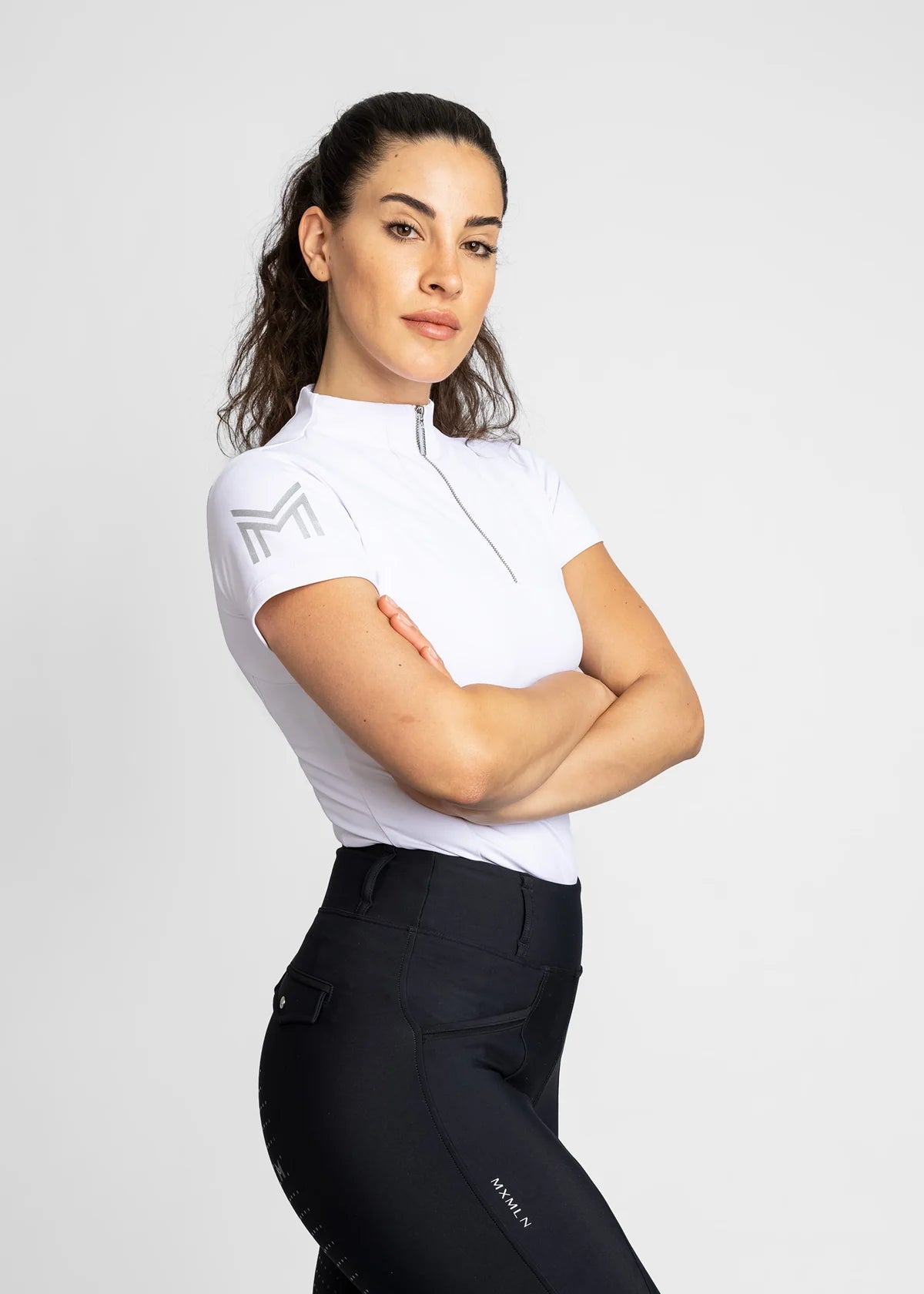 Short Sleeve Base Layer (White/Silver) MAXIMILIAN