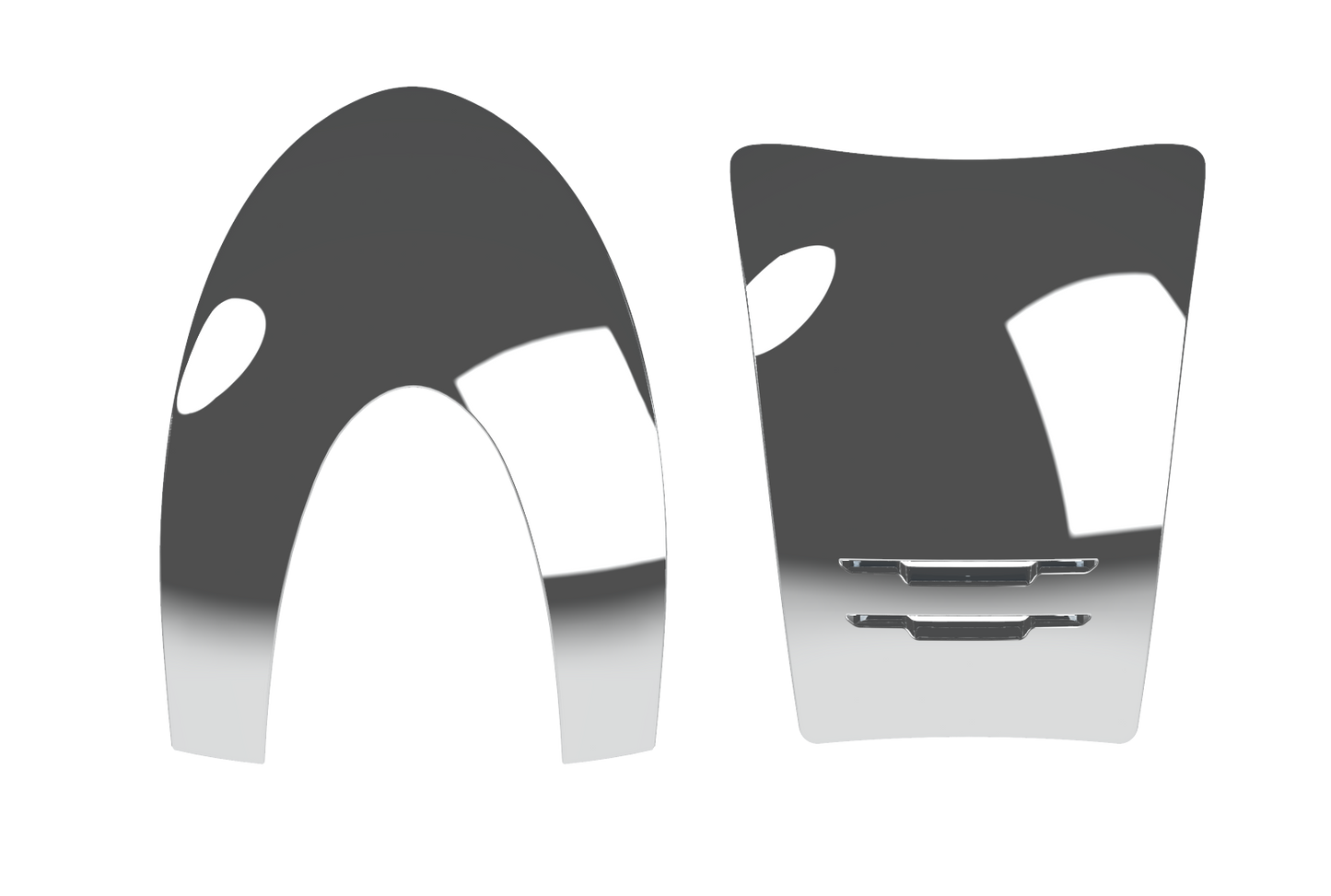 PANEL DE INSERCIÓN DELANTERA - ESPEJO CROMADO