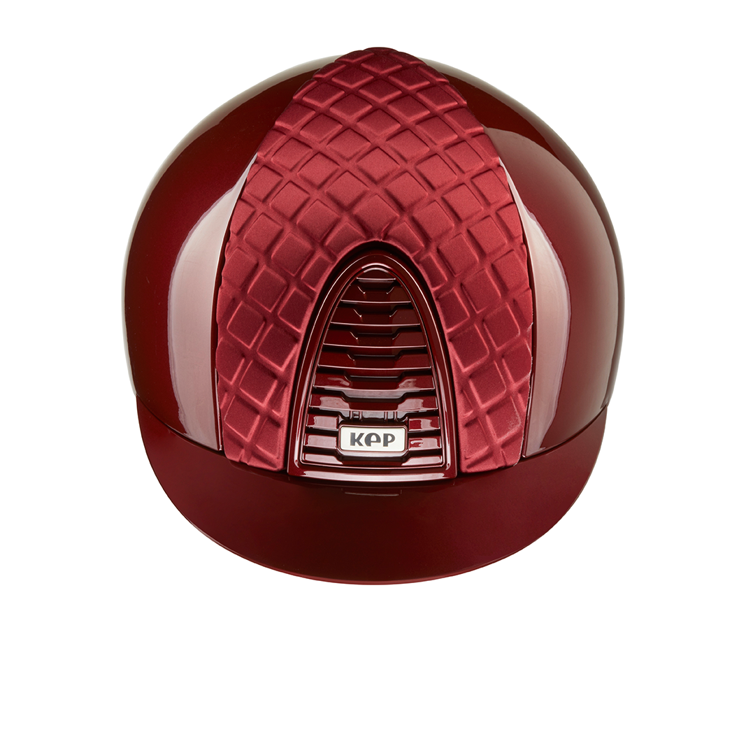 CASCO KEP MILANO CROMO 2.0 METAL BURDEOS - FRONTAL SATINADO COLECCIÓN MILANO