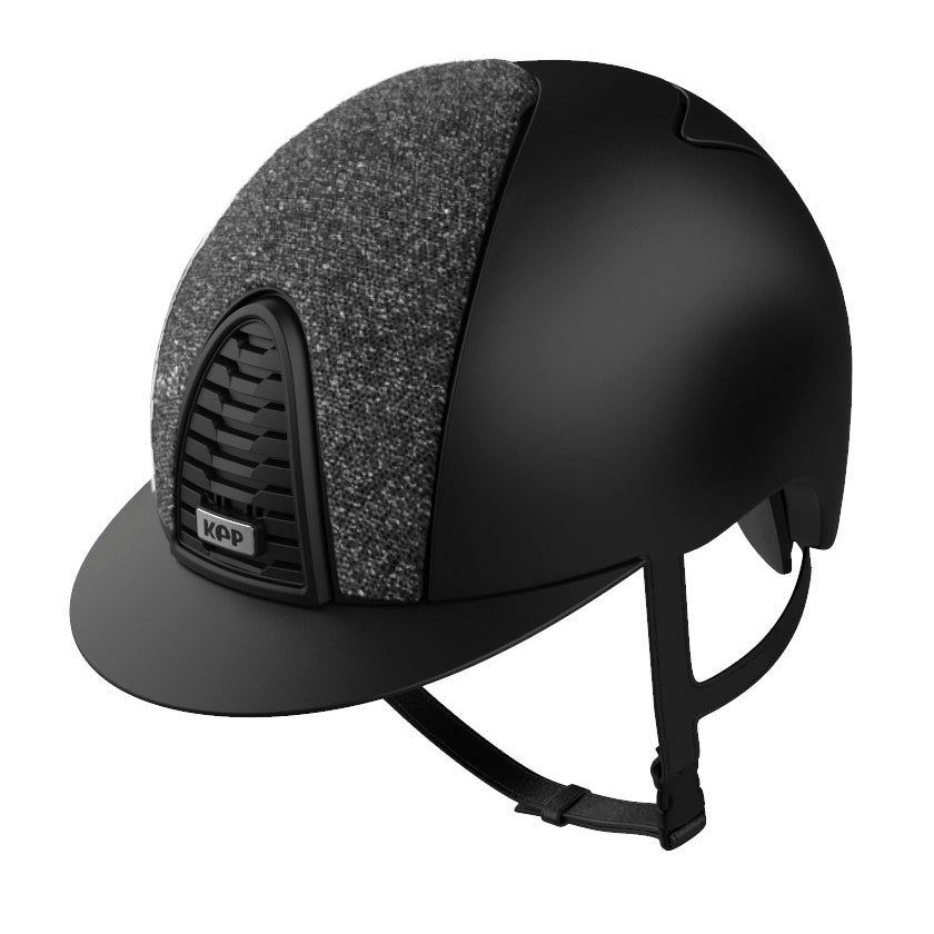 CASCO KEP CROMO 2.0 TEXTILE NEGRO/PANEL FRONTAL TEJIDO STAR NEGRO