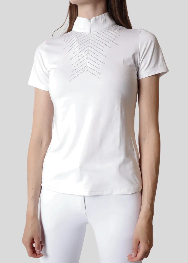 POLO COMPETICIÓN MUJER BLING TOP WHITE MONTAR