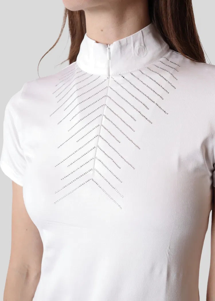 POLO COMPETICIÓN MUJER BLING TOP WHITE MONTAR