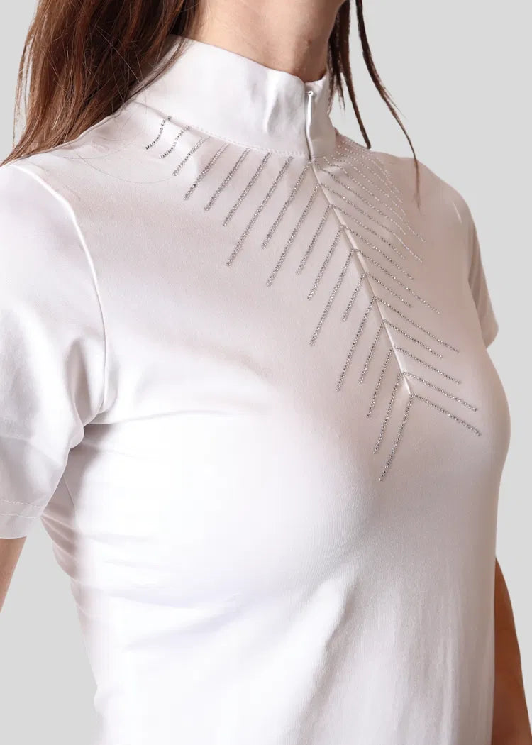 POLO COMPETICIÓN MUJER BLING TOP WHITE MONTAR
