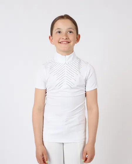 POLO COMPETICICIÓN INFANTIL BLING MONTAR BLANCO