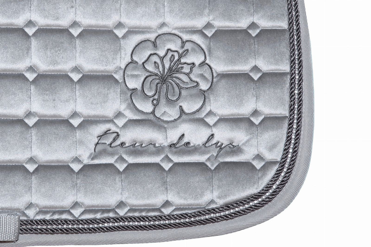 MANTILLA SALTO FLEUR DE LYS TERCIOPELO PLATA