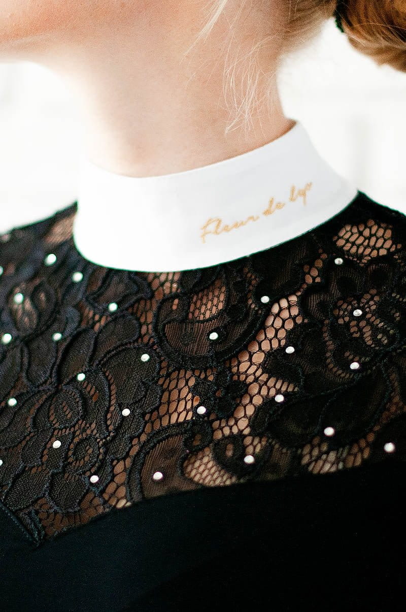 CAMISA MUJER CONCURSO CRISTAL FLEUR DE LYS NEGRO