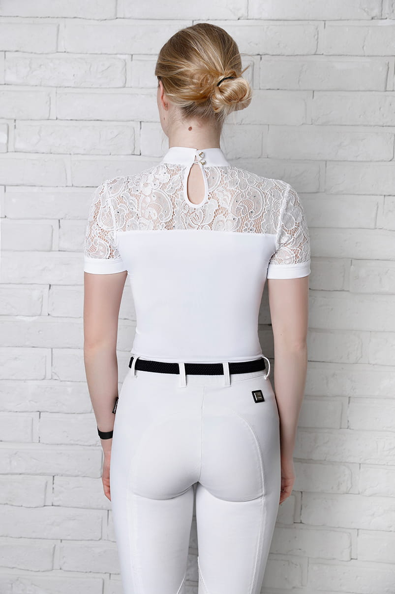 POLO MUJER COMPETICIÓN CRISTALL BLANCO