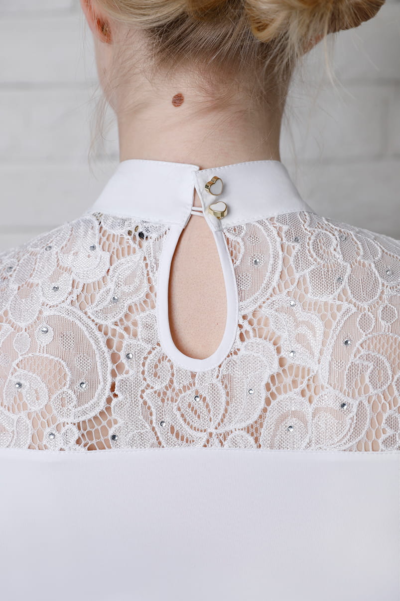 POLO MUJER COMPETICIÓN CRISTALL BLANCO