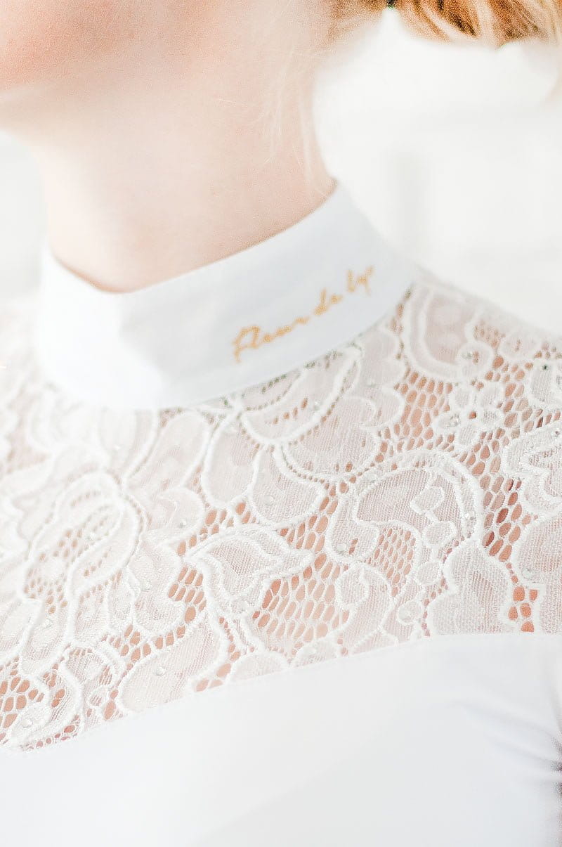 CAMISA MUJER COMPETICION CRISTALL FLEUR DE LYS BLANCO