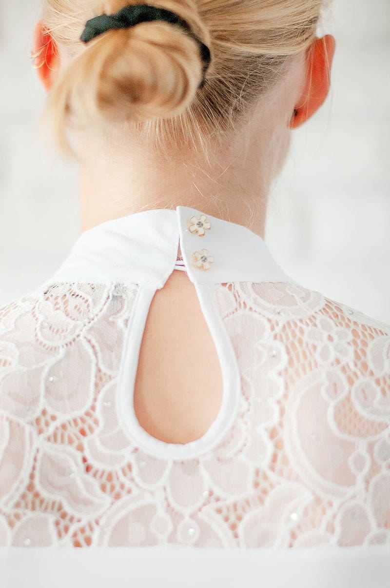 CAMISA MUJER COMPETICION CRISTALL FLEUR DE LYS BLANCO