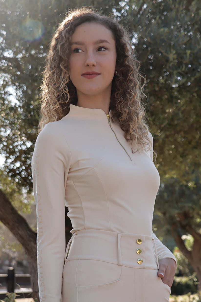 CAMISETA MUJER LAYER GOLD CREAM
