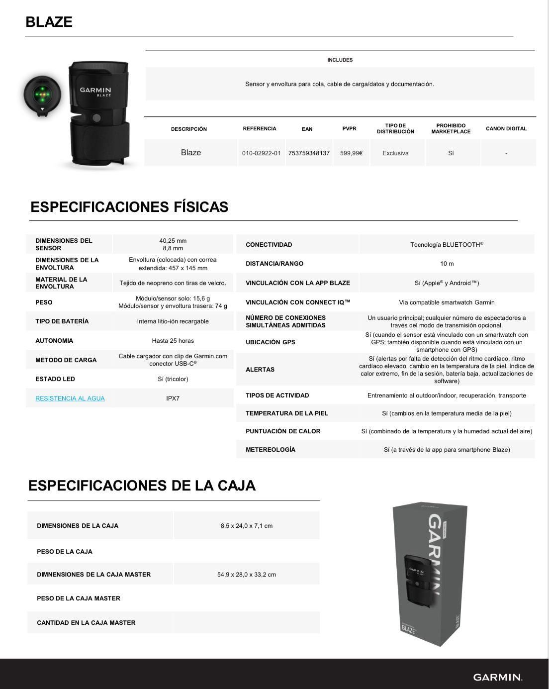 BLAZE GARMIN PARA EQUITACIÓN