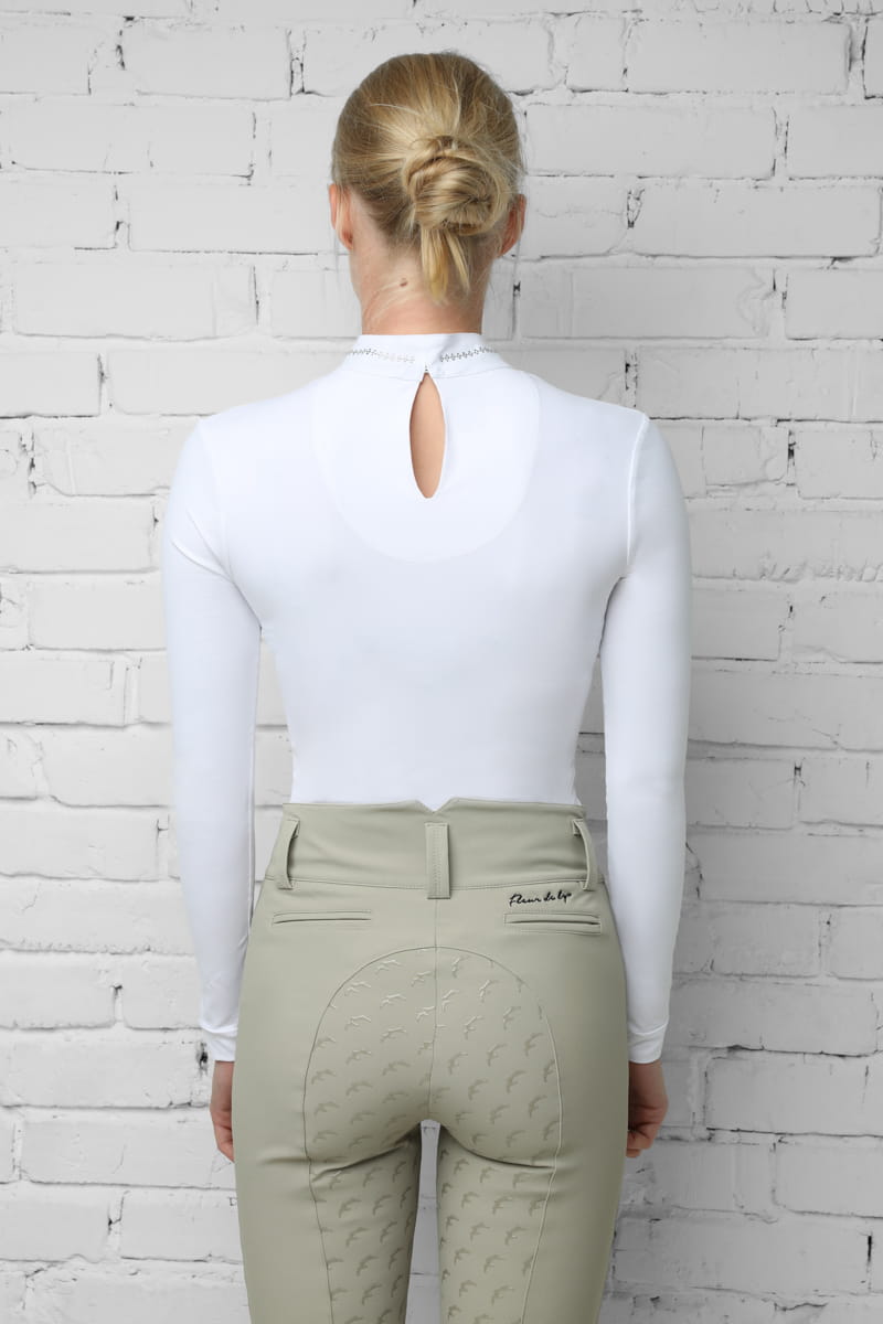 CAMISA MUJER COMPETICIÓN PETUNIA BLANCO