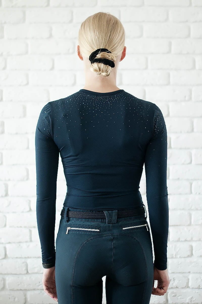CAMISETA MUJER FLEUR DE LYS AZUL MARINO