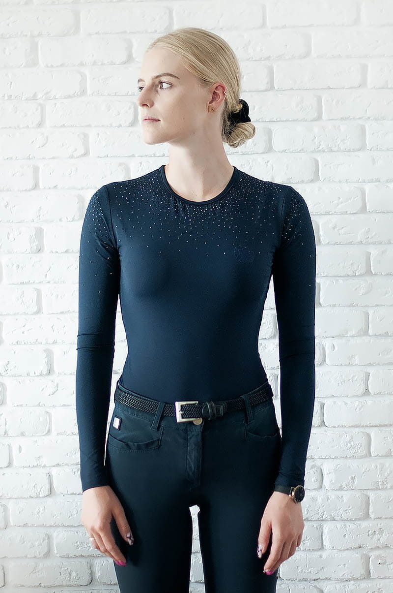 CAMISETA MUJER FLEUR DE LYS AZUL MARINO