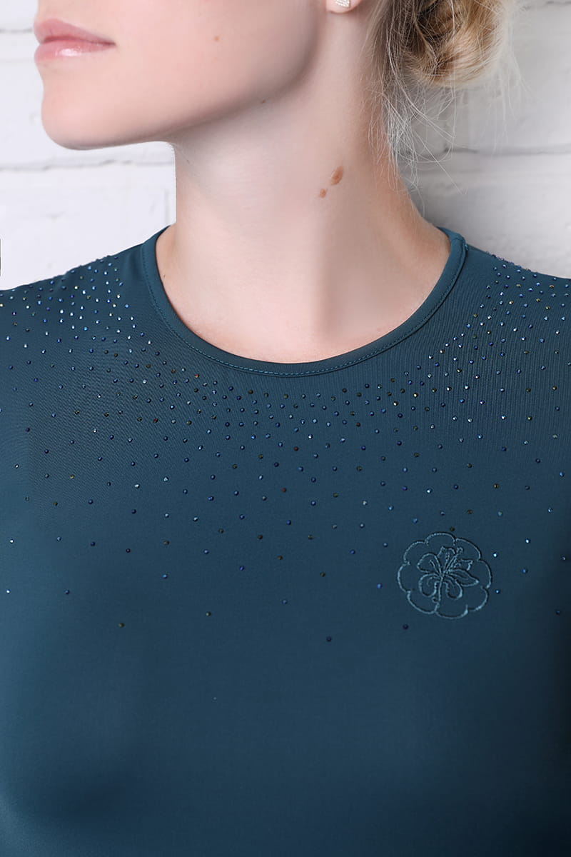 CAMISETA MUJER TRAINING FLEUR DE LYS VERDE ESMERALDA