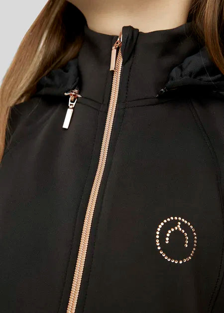 CHAQUETA INFANTIL MOFLORA ROSE GOLD CRYSTALS NEGRA