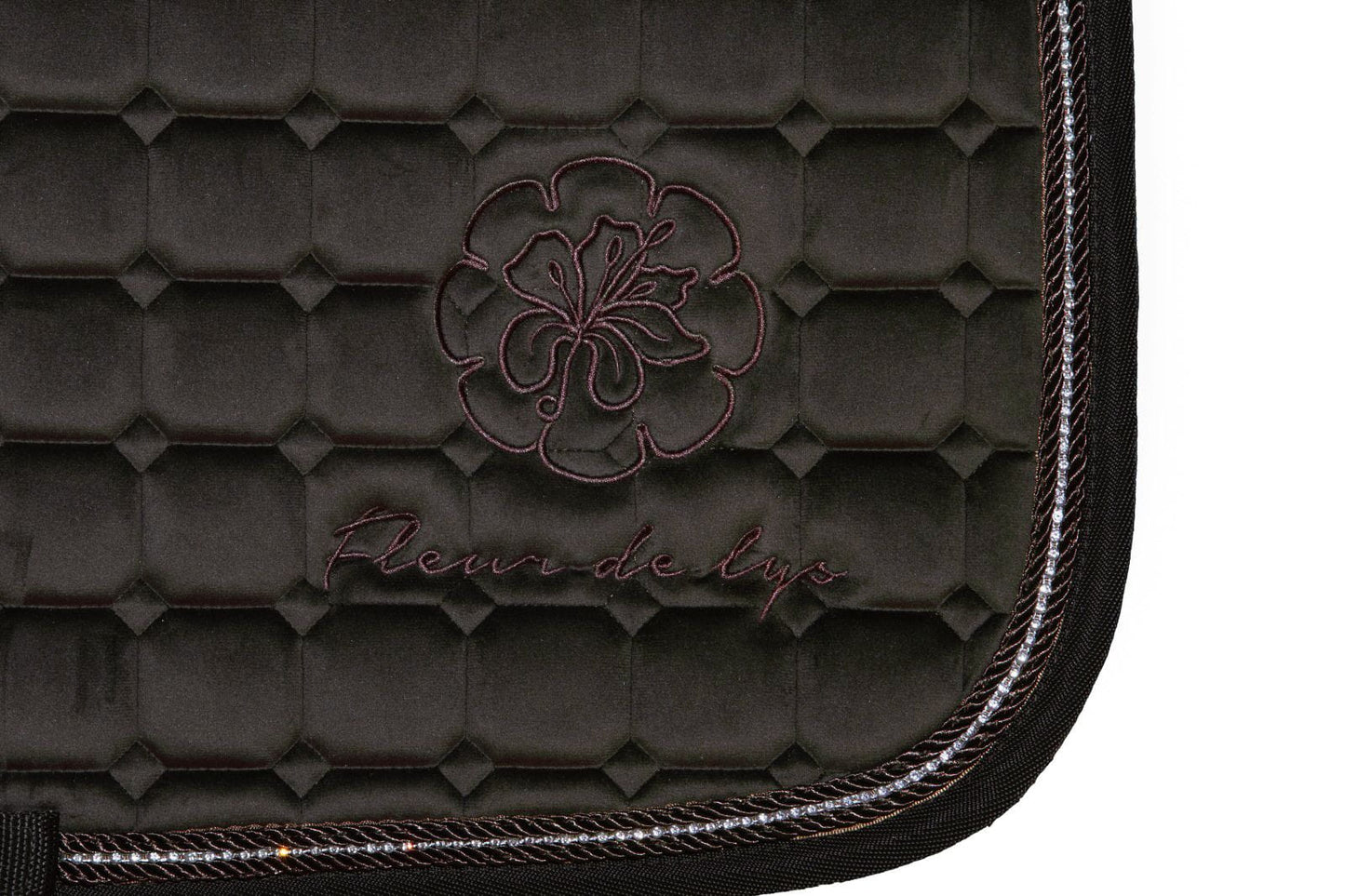MANTILLA TERCIOPELO MARRÓN FLEUR DE LYS
