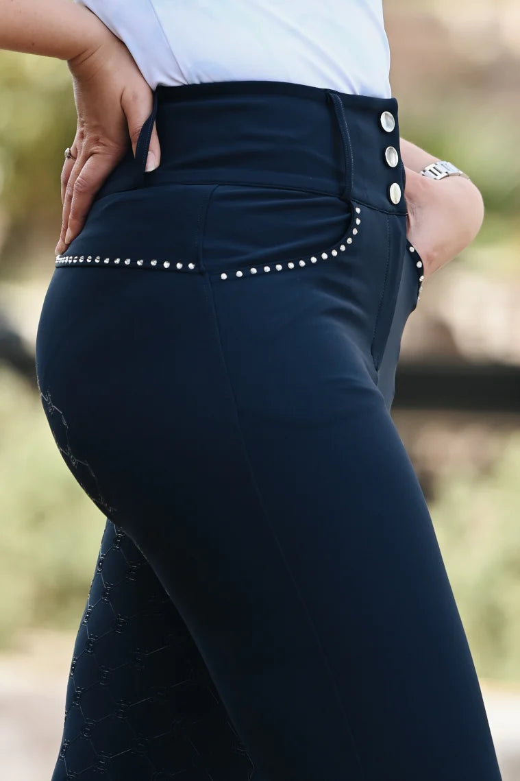 LEGGING MUJER DIAMANTE AZUL REAL HAUTE COUTURE ECUESTRE