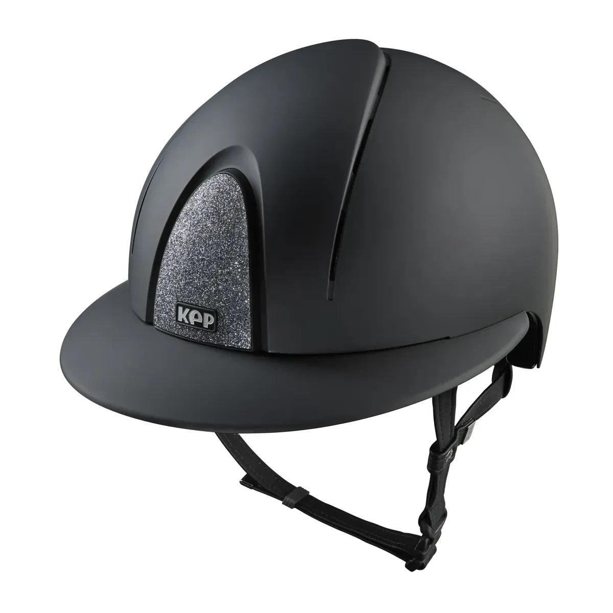 CASCO KEP SMART NOVA / TEXTILE NEGRO / BRILLO PLATA / VISERA POLO