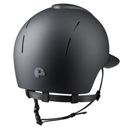CASCO KEP SMART NOVA / TEXTILE NEGRO / BRILLO PLATA / VISERA POLO