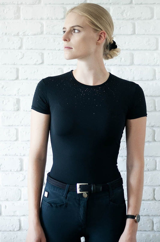 CAMISETA ENTRENO NEGRA MUJER FLEUR DE LYS