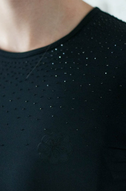 CAMISETA ENTRENO NEGRA MUJER FLEUR DE LYS