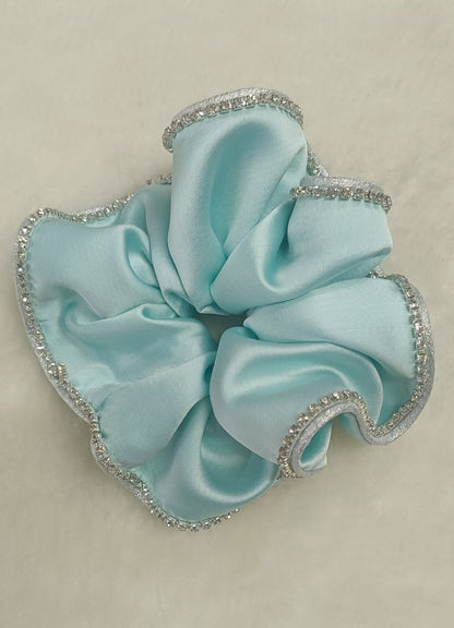 COLETERO MARONA AZUL TURQUESA Y PLATA