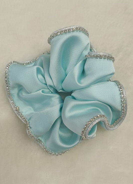 COLETERO MARONA AZUL TURQUESA Y PLATA