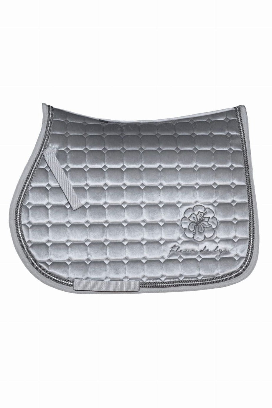 MANTILLA SALTO FLEUR DE LYS TERCIOPELO PLATA