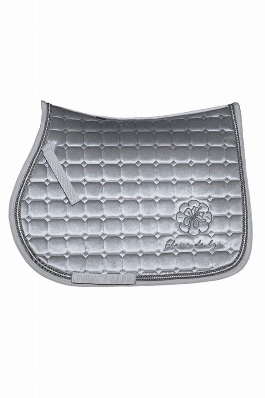 MANTILLA SALTO FLEUR DE LYS TERCIOPELO PLATA