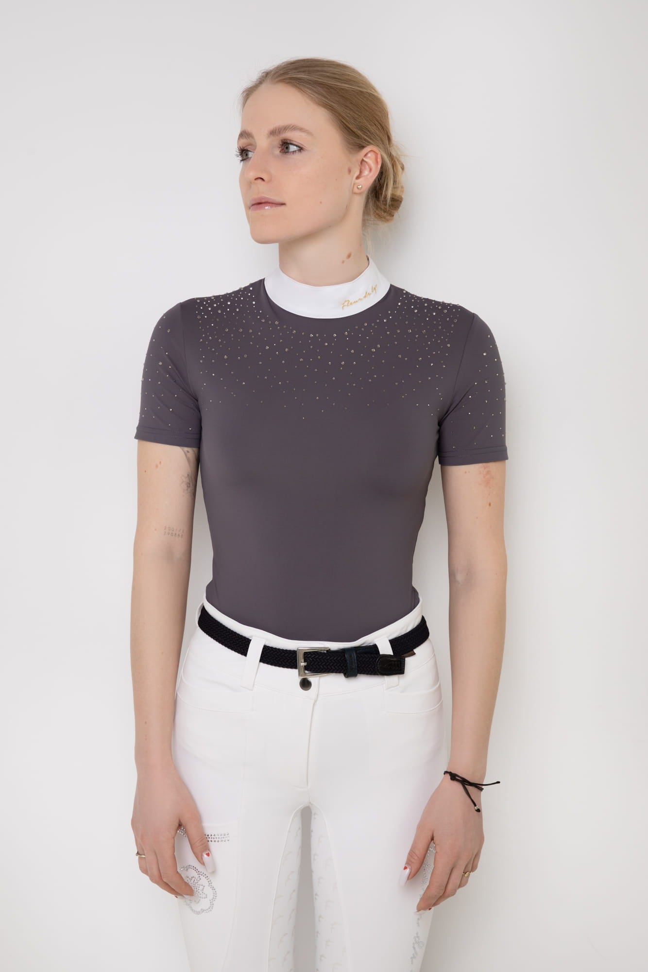 POLO COMPETICIÓN MUJER HOLY FLEUR DE LYS GRIS