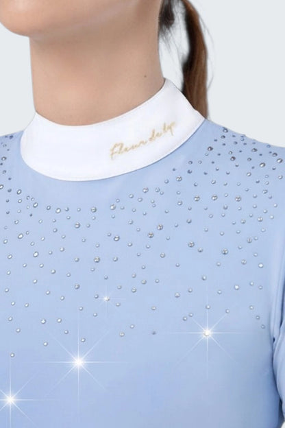 POLO DE COMPETICION HOLLY AZUL CIELO MUJER FLEUR DE LYS