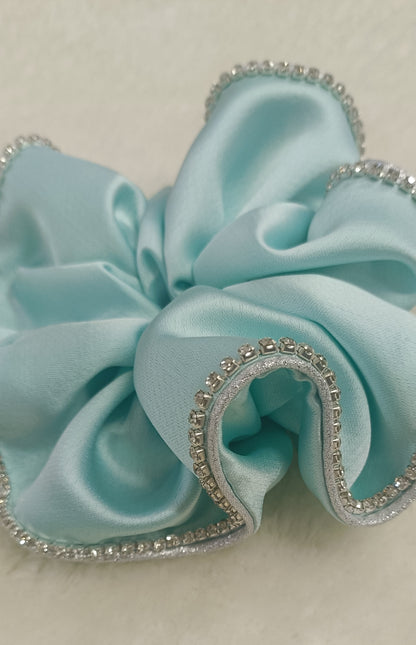 COLETERO MARONA AZUL TURQUESA Y PLATA