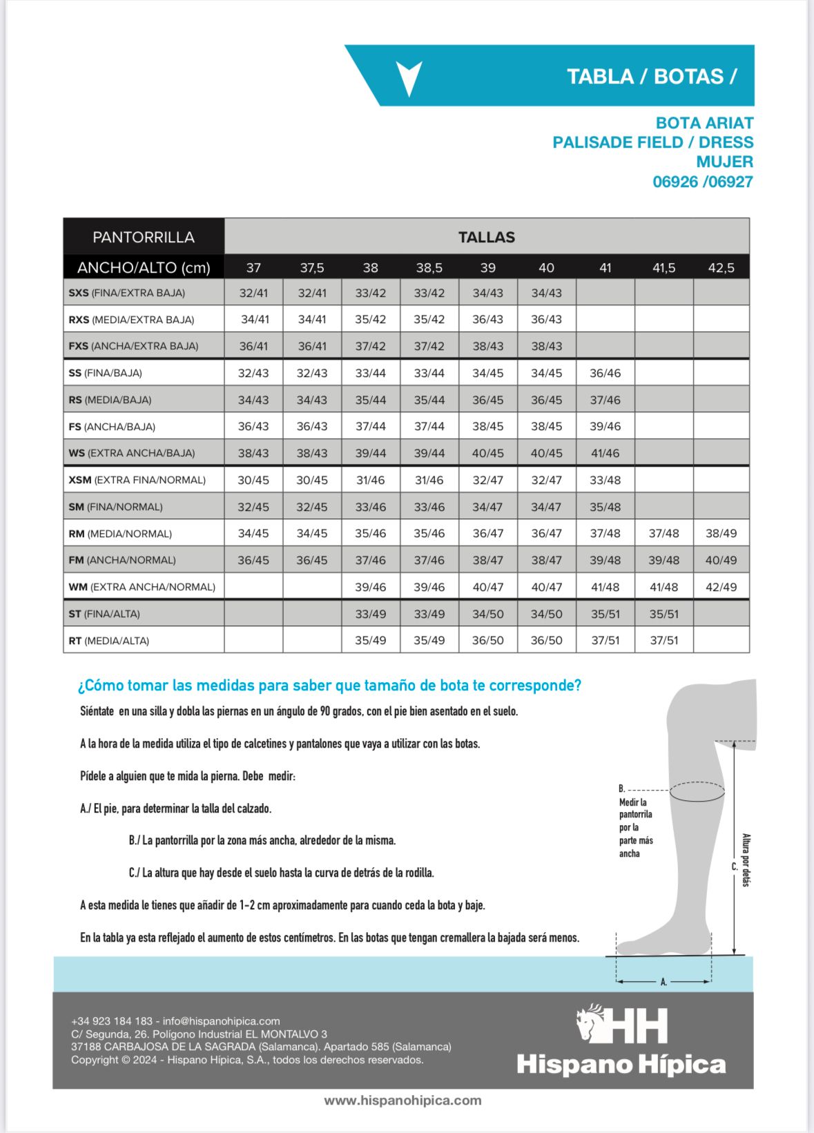 BOTA ARIAT PALISADE DRESS MUJER (PAR)