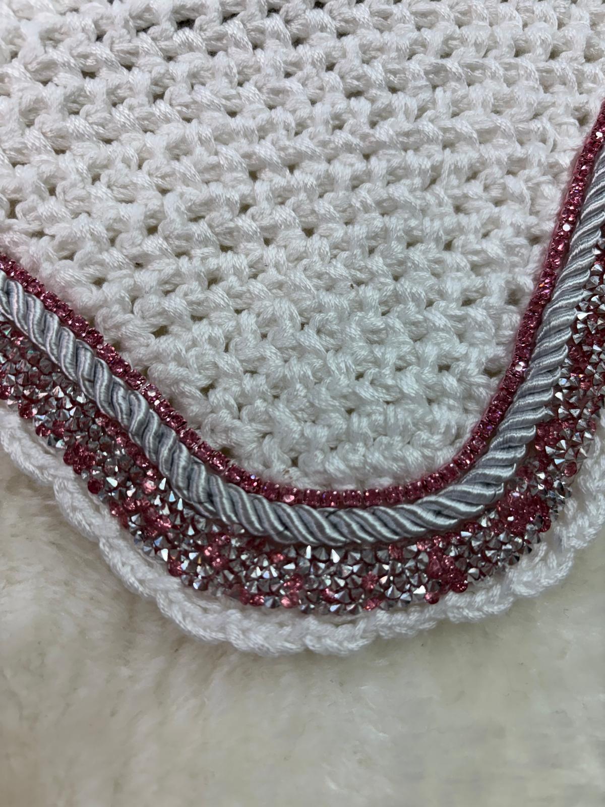 OREJERAS MARONA POLY BLANCO/ROSA