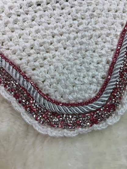 OREJERAS MARONA POLY BLANCO/ROSA