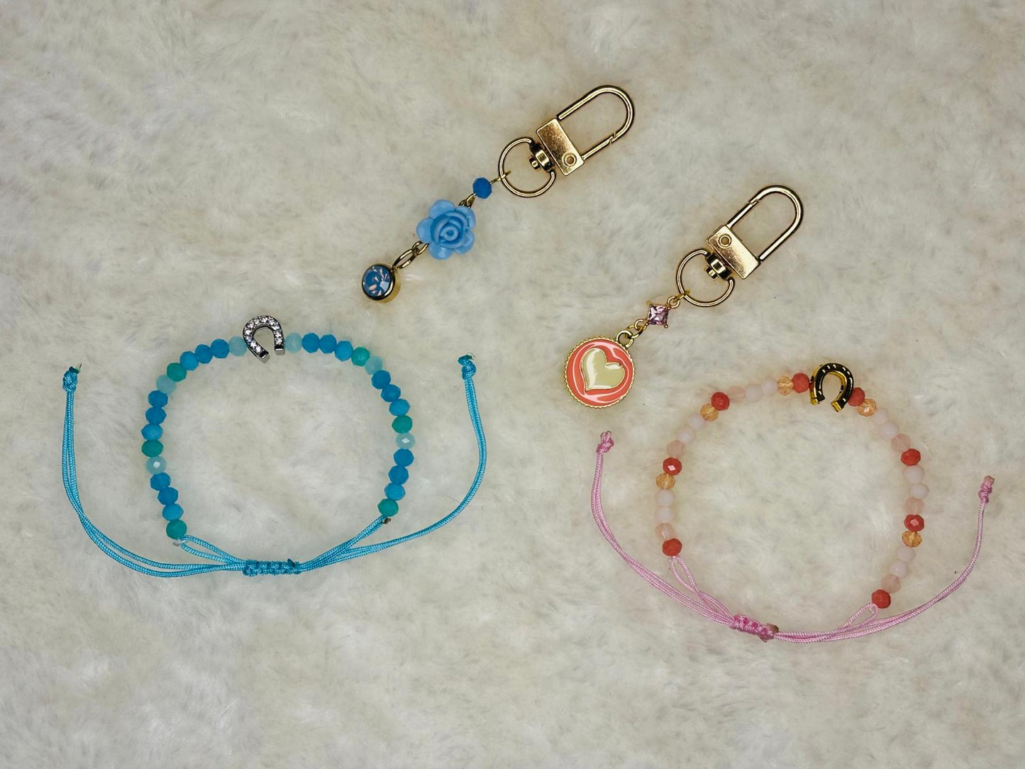 PULSERA MARONA HERRADURA BRILLANTE AZUL