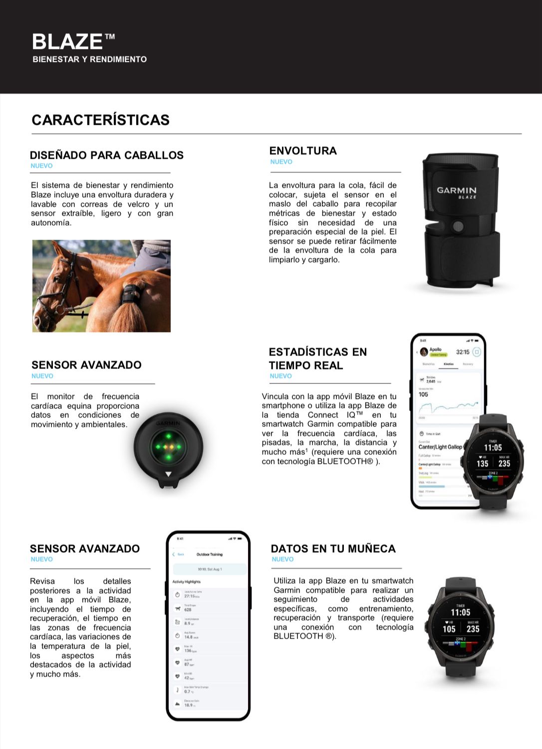 BLAZE GARMIN PARA EQUITACIÓN