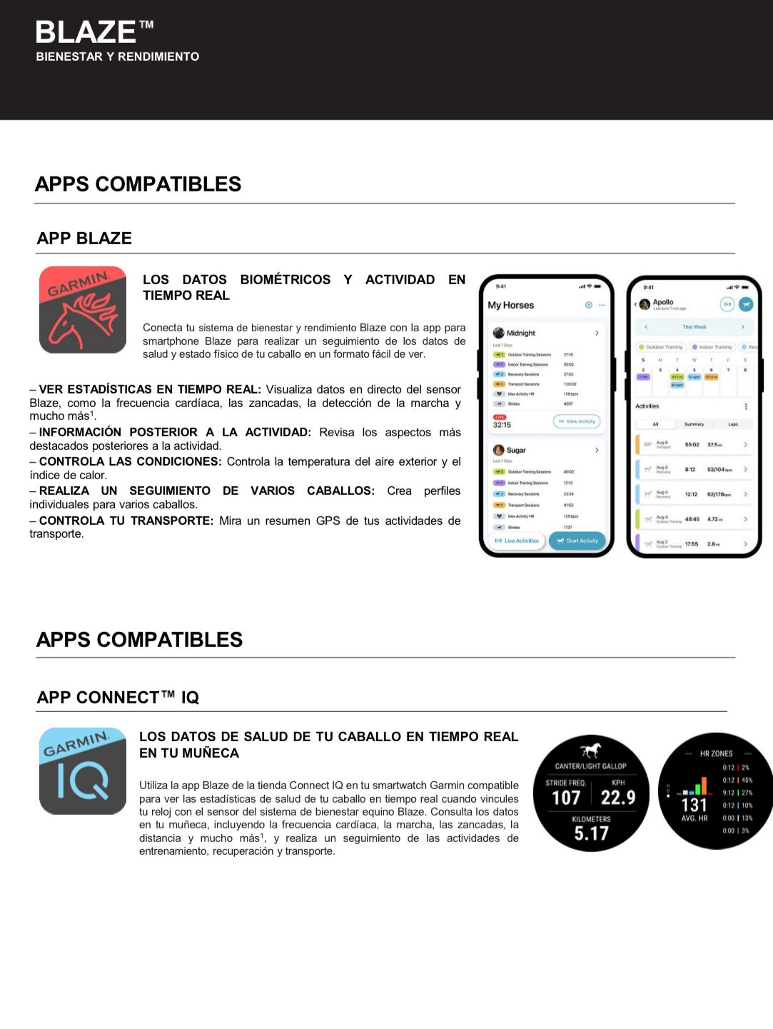 BLAZE GARMIN PARA EQUITACIÓN