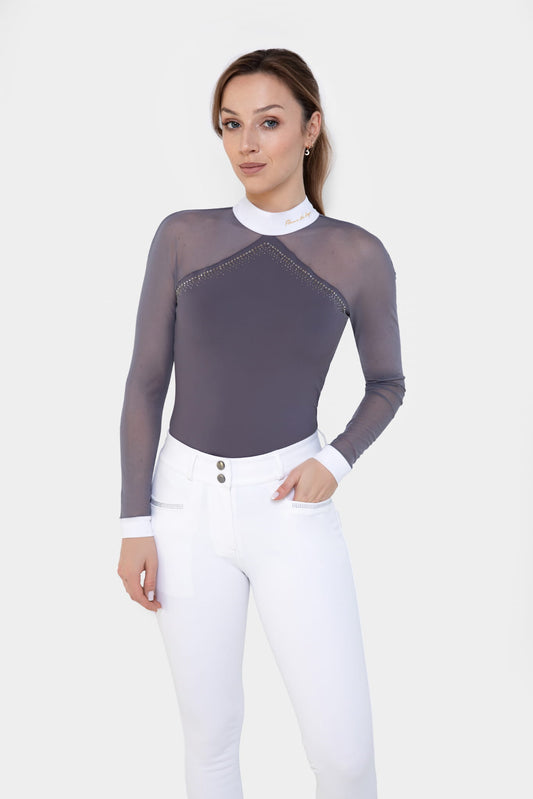 POLO CONCURSO MOLLY MUJER FLEUR DE LYS GRIS