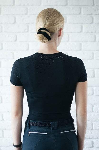 CAMISETA ENTRENAMIENTO ROSE NEGRO FLEUR DE LYS MUJER