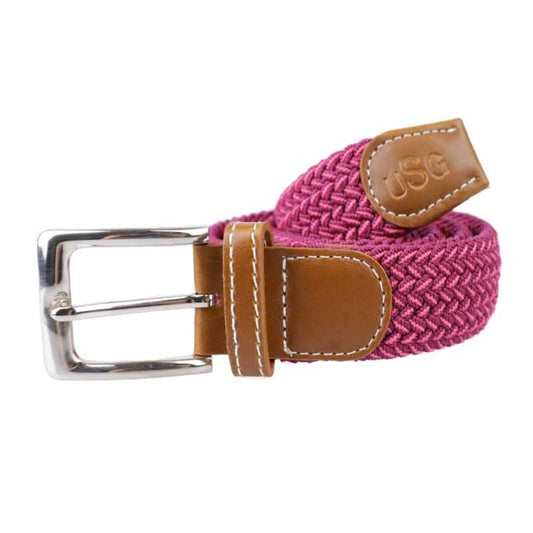 CINTURÓN ROSA TRENZADO USG