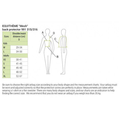 PROTECCIÓN DORSAL EQUITHÈME "MESH"