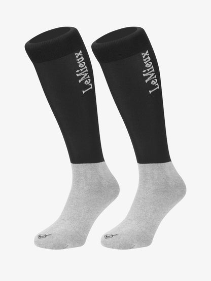 Calcetines de competición negros (paquete doble)
