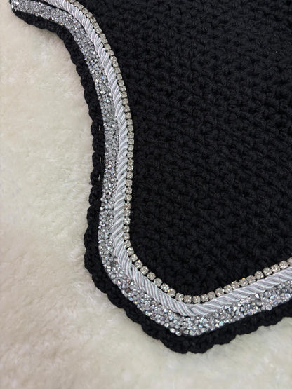 OREJERA MARONA POLY NEGRO/PLATA