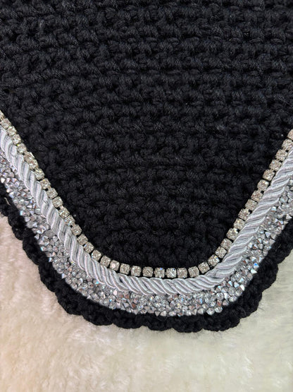 OREJERA MARONA POLY NEGRO/PLATA