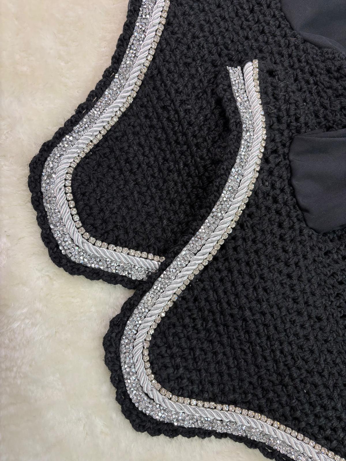OREJERA MARONA POLY NEGRO/PLATA