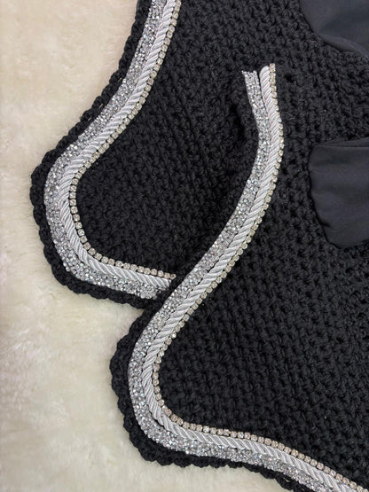 OREJERA MARONA POLY NEGRO/PLATA